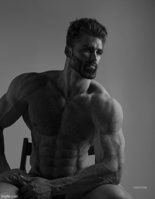 meet the Giga Chad | image tagged in giga chad,memes,chad,manly,men,strong | made w/ Imgflip meme maker