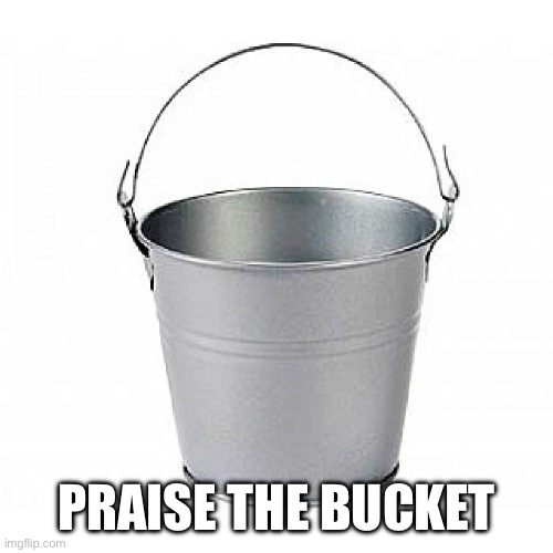 Bucket of Nope | PRAISE THE BUCKET | image tagged in bucket of nope | made w/ Imgflip meme maker