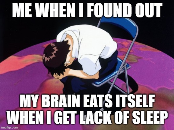I wish I didn't find out | ME WHEN I FOUND OUT; MY BRAIN EATS ITSELF WHEN I GET LACK OF SLEEP | image tagged in shinji crying,insomnia,google,brain | made w/ Imgflip meme maker
