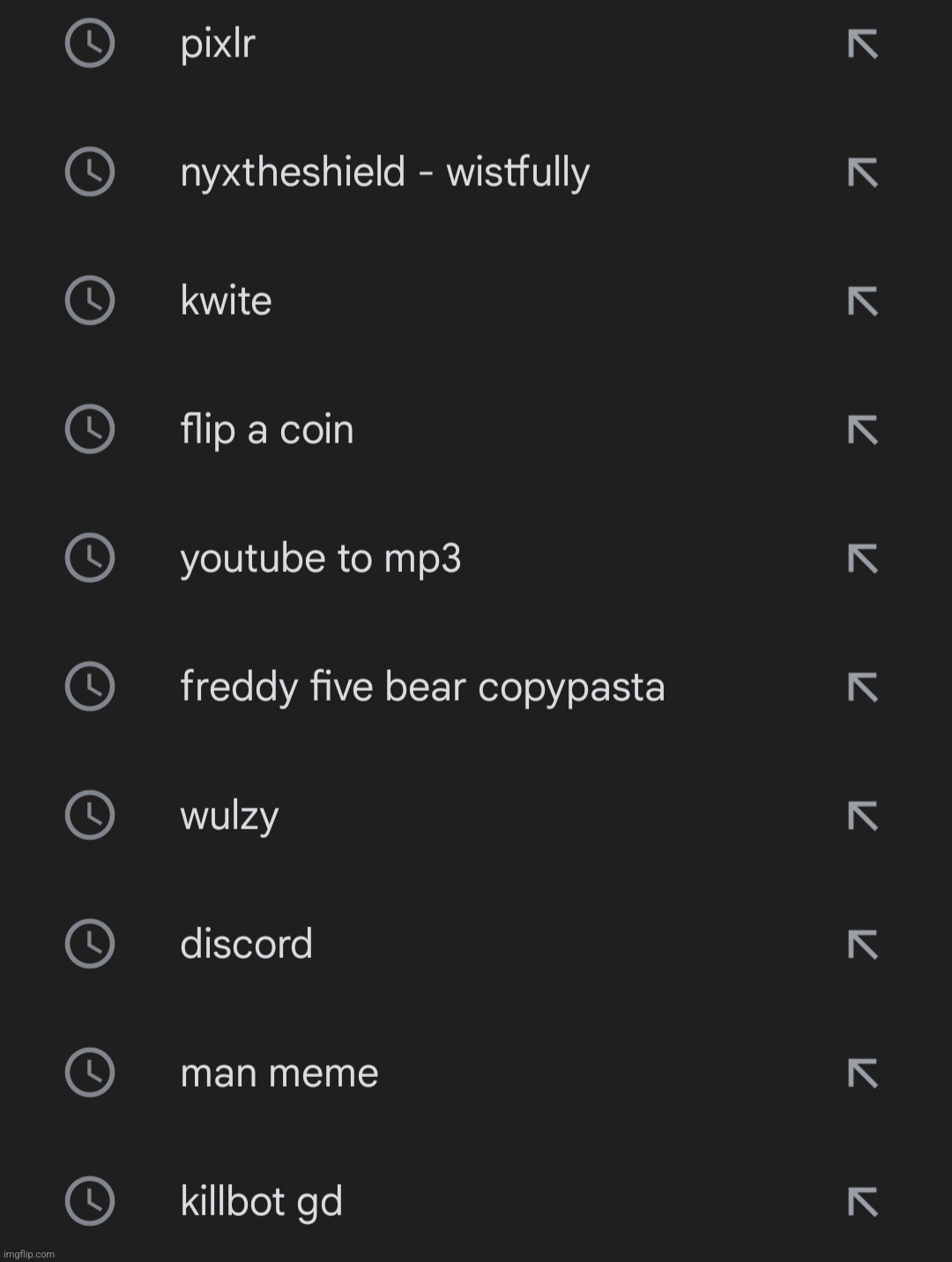 search history reveal | made w/ Imgflip meme maker