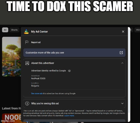 TIME TO DOX THIS SCAMER | made w/ Imgflip meme maker