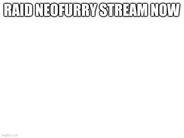 RAID NEOFURRY STREAM NOW | made w/ Imgflip meme maker