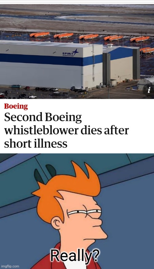Illness? | Really? | image tagged in memes,futurama fry,boeing | made w/ Imgflip meme maker