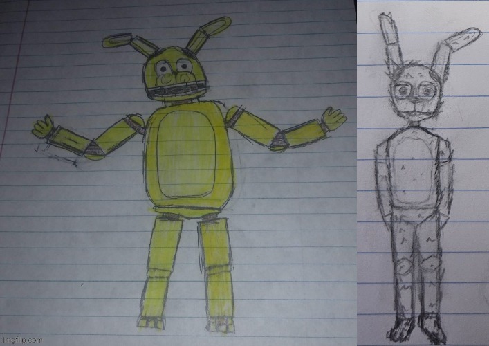 Same character, drawings are 4 years apart, I really have improved | made w/ Imgflip meme maker