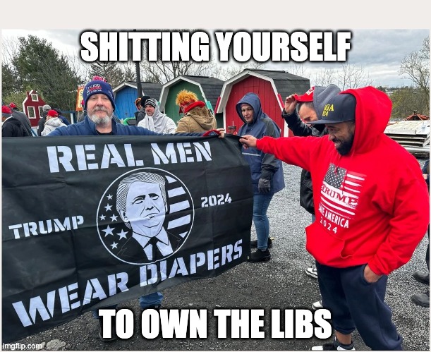 SHITTING YOURSELF; TO OWN THE LIBS | made w/ Imgflip meme maker