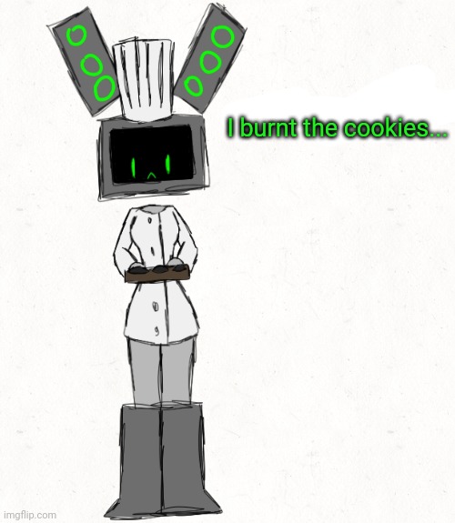 Data outfit number 5 | I burnt the cookies... | made w/ Imgflip meme maker