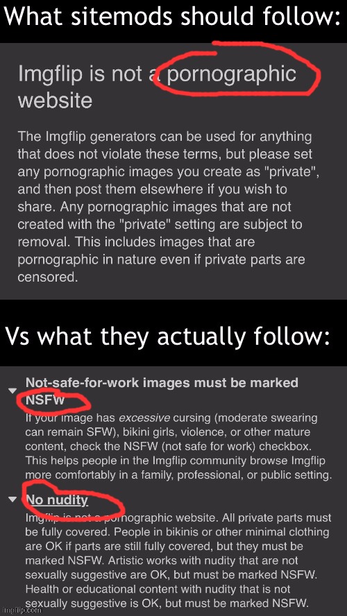 horny pepole are violating the ToS | image tagged in sitemod stupidity | made w/ Imgflip meme maker