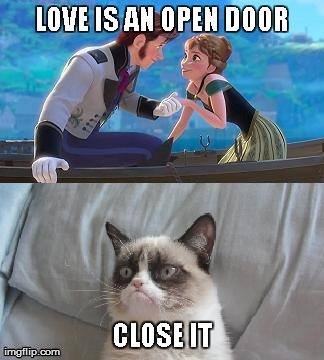 image tagged in funny,memes,grumpy cat,frozen | made w/ Imgflip meme maker