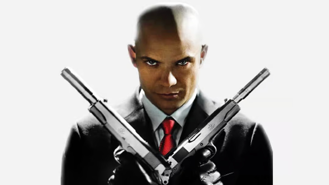 Agent 47 — Two Guns Blank Meme Template