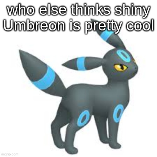 i just think it's neat | who else thinks shiny Umbreon is pretty cool | image tagged in pokemon,shiny | made w/ Imgflip meme maker