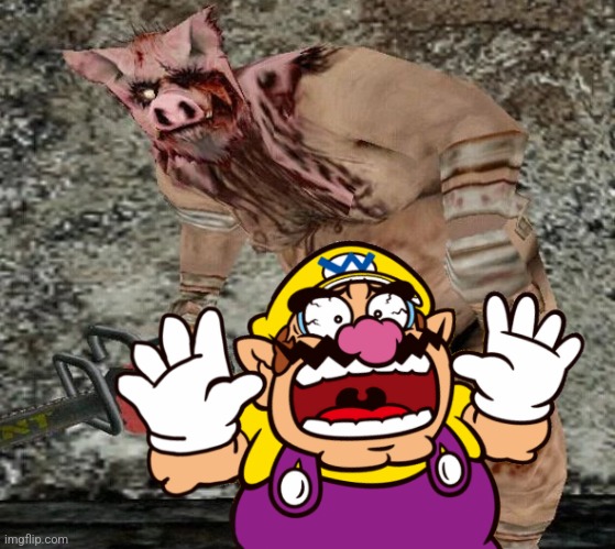 Wario dying to Piggsy from manhunt I guess. | image tagged in wario dies,shitpost,game,mario,wario,manhunt | made w/ Imgflip meme maker