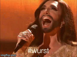 #ConchitaWurst #RiseLikeAPhoenix #LadyBeard #ESC #ESC2014 | image tagged in gifs,conchita,conchitawurst | made w/ Imgflip video-to-gif maker