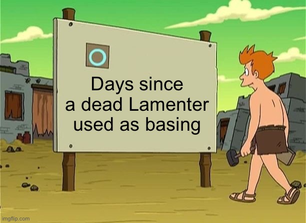 days since last accident | Days since a dead Lamenter used as basing | image tagged in days since last accident | made w/ Imgflip meme maker