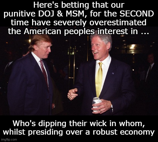 November will be the definitive "Nielsen Rating" | Here's betting that our punitive DOJ & MSM, for the SECOND time have severely overestimated the American peoples interest in ... Who's dipping their wick in whom, whilst presiding over a robust economy | image tagged in betting americans vote their wallet meme | made w/ Imgflip meme maker