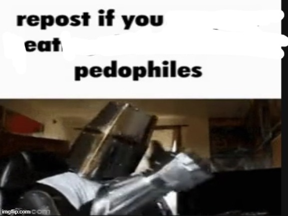 Repost if you eat pedophiles | image tagged in repost if you eat pedophiles | made w/ Imgflip meme maker