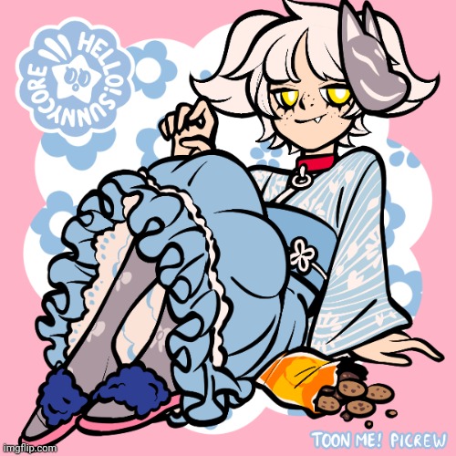 found this thing called picrew and messed around a little bit | made w/ Imgflip meme maker