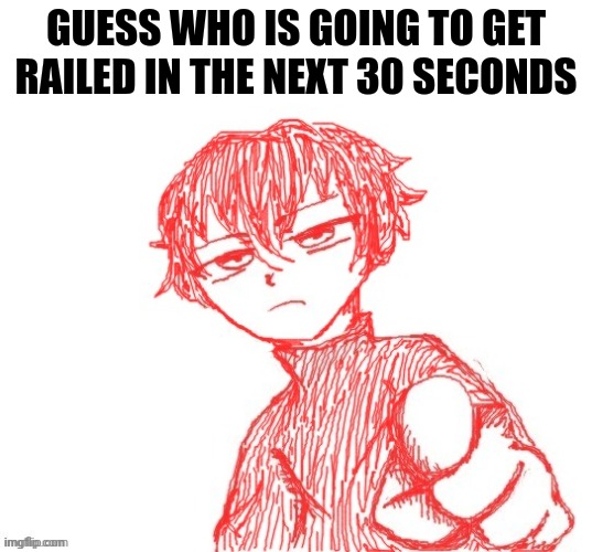 RUN | GUESS WHO IS GOING TO GET RAILED IN THE NEXT 30 SECONDS | image tagged in guess who | made w/ Imgflip meme maker