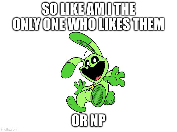 SO LIKE AM I THE ONLY ONE WHO LIKES THEM; OR NP | made w/ Imgflip meme maker