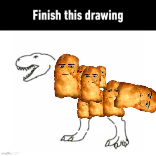 Chicken dino | image tagged in finish this drawing | made w/ Imgflip meme maker