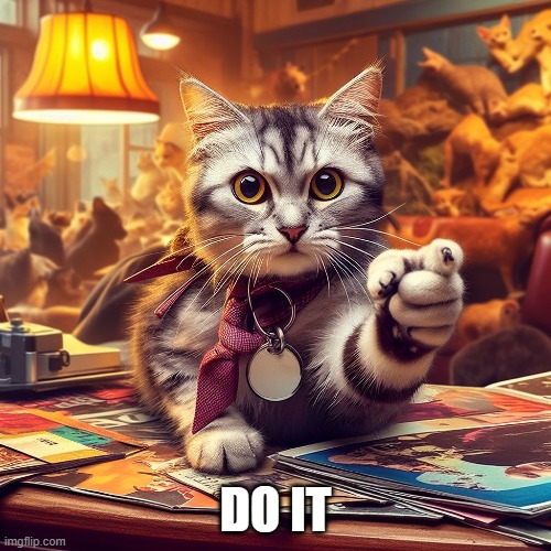 Do it | DO IT | image tagged in cats say | made w/ Imgflip meme maker