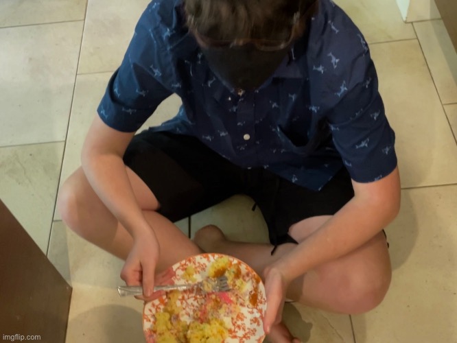 Willow filmed me on the floor eating cake | made w/ Imgflip meme maker