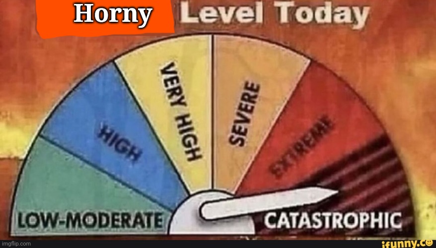 Yapping Level Today | Horny | image tagged in yapping level today | made w/ Imgflip meme maker