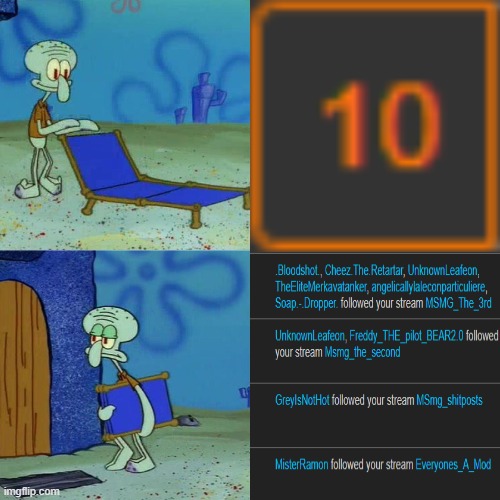 notifications | image tagged in squidward chair | made w/ Imgflip meme maker