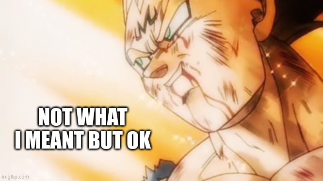 NOT WHAT I MEANT BUT OK | image tagged in thankful vegeta | made w/ Imgflip meme maker