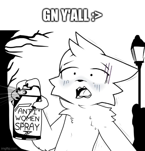 eepy time :> | GN Y'ALL :> | image tagged in boykisser anti-women spray,i have kids in my basement,good night,owo | made w/ Imgflip meme maker