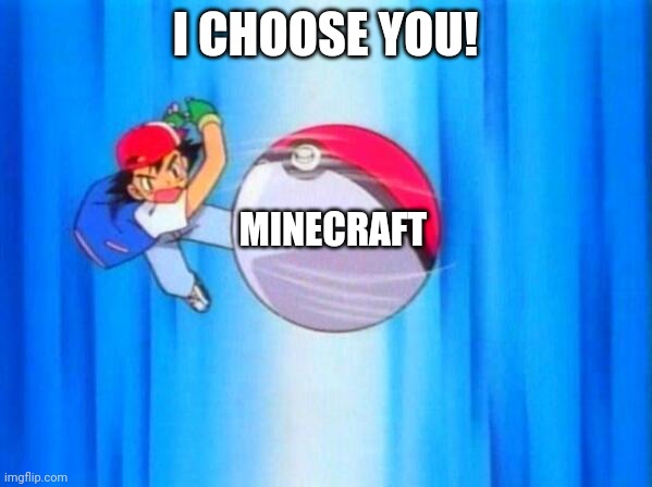 I choose you! | I CHOOSE YOU! MINECRAFT | image tagged in i choose you | made w/ Imgflip meme maker