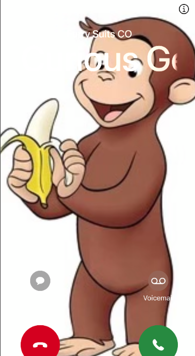 High Quality Curious George calling Blank Meme Template