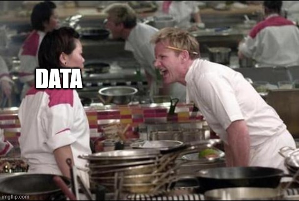 Angry Chef Gordon Ramsay Meme | DATA | image tagged in memes,angry chef gordon ramsay | made w/ Imgflip meme maker