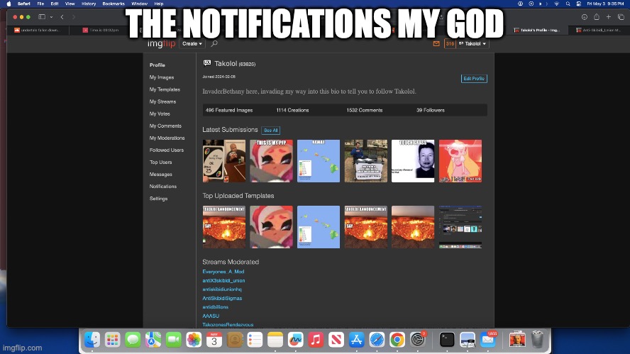 THE NOTIFICATIONS MY GOD | made w/ Imgflip meme maker