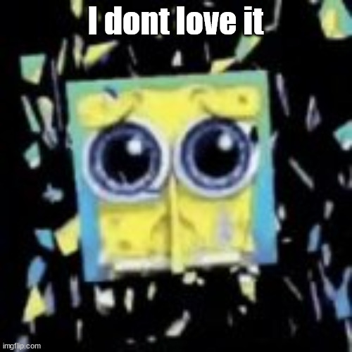 I dont love it | made w/ Imgflip meme maker