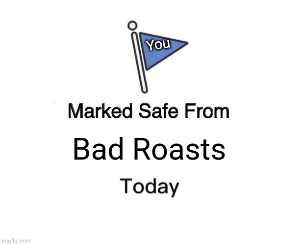 Marked Safe From Meme | Bad Roasts You | image tagged in memes,marked safe from | made w/ Imgflip meme maker