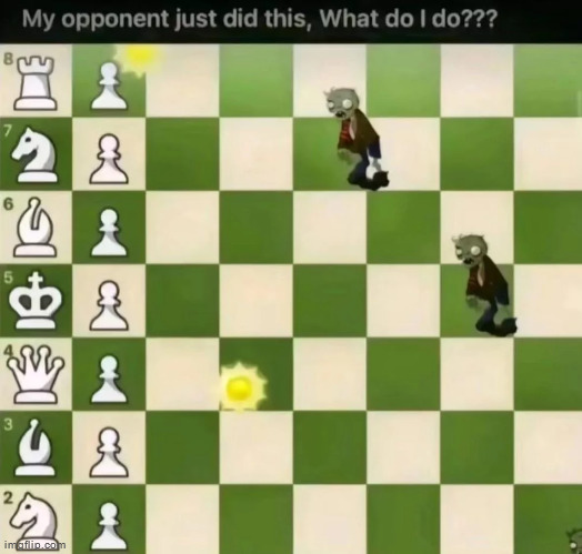 I'd play Chess Vs. Zombies | made w/ Imgflip meme maker