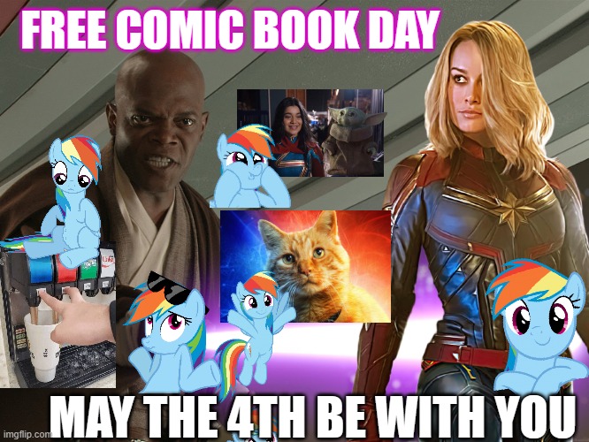 He's too dangerous to be left alive! | FREE COMIC BOOK DAY; MAY THE 4TH BE WITH YOU | image tagged in he's too dangerous to be left alive,star wars,free comic book day,comic book,captain marvel,baby yoda | made w/ Imgflip meme maker