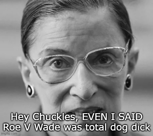 Hey Chuckles, EVEN I SAID Roe V Wade was total dog dick | made w/ Imgflip meme maker