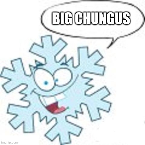 Snowflake | BIG CHUNGUS | image tagged in snowflake | made w/ Imgflip meme maker