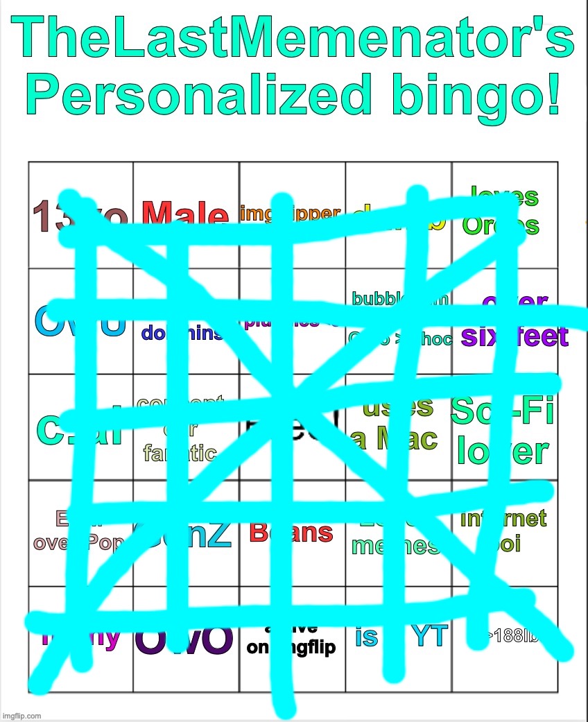 OwU | image tagged in thelastmemenator user bingo,you have been eternally cursed for reading the tags | made w/ Imgflip meme maker