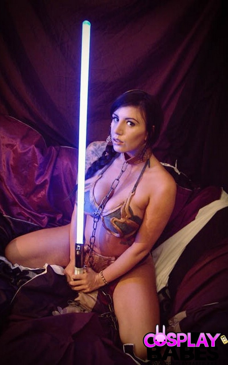 #StarWars #PrincessLeia #slaveoutfit #lightsaber Blank Meme Template