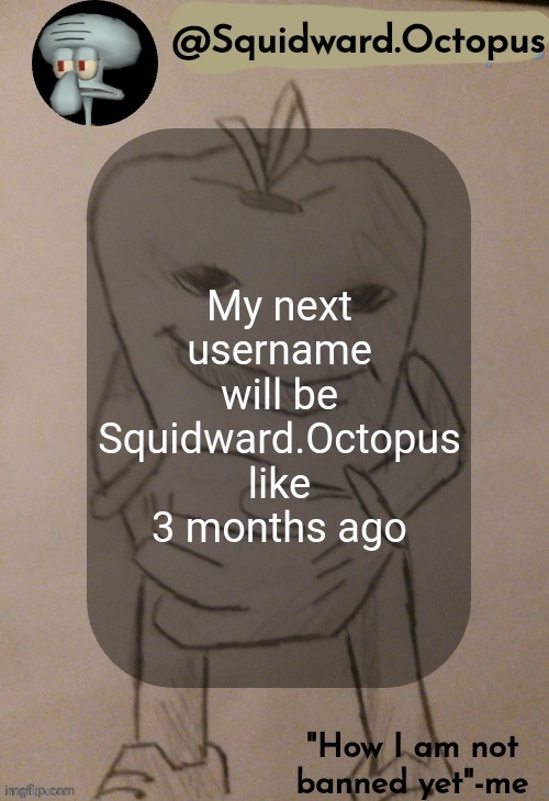 dingus | My next username will be Squidward.Octopus like 3 months ago | image tagged in dingus | made w/ Imgflip meme maker