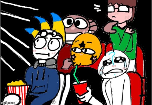 At the movies | image tagged in draw the squad | made w/ Imgflip meme maker