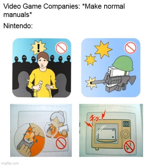 Manuals | image tagged in nintendo,manuals,reposts,repost,memes,manual | made w/ Imgflip meme maker