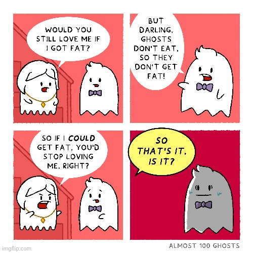 Ghost fat | image tagged in ghost,fat,ghosts,question,comics,comics/cartoons | made w/ Imgflip meme maker
