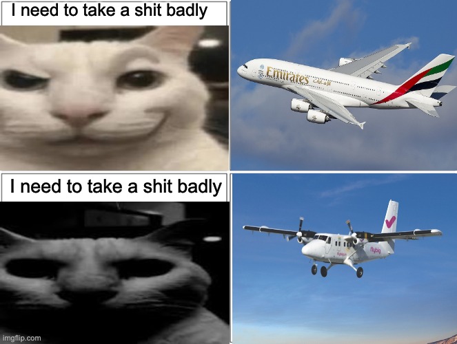 Cooked | I need to take a shit badly; I need to take a shit badly | image tagged in funny,relatable,airplane,poop | made w/ Imgflip meme maker