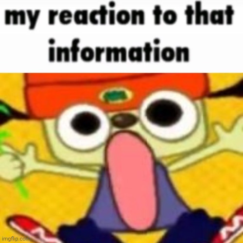 PaRappa's reaction to that information | made w/ Imgflip meme maker