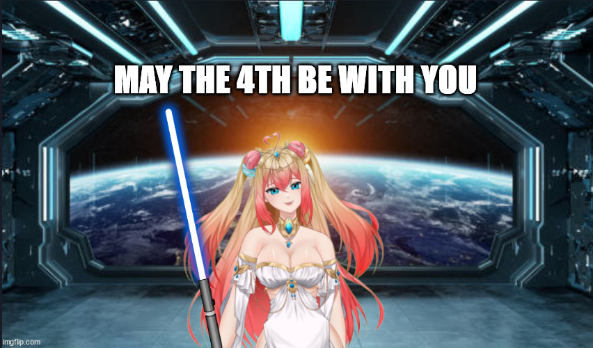 Star Wars Sophie Mythos May The 4th Be With You | MAY THE 4TH BE WITH YOU | image tagged in vtuber,memes,streamer,lol,twitch | made w/ Imgflip meme maker
