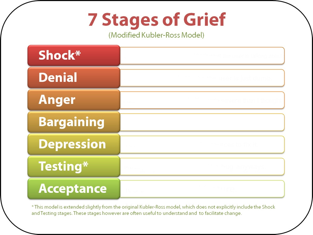 7 stages of Grief Blank Meme Template