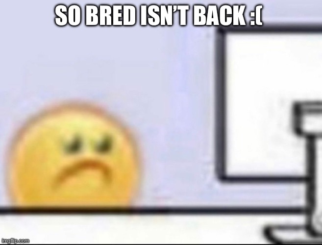Zad | SO BRED ISN’T BACK :( | image tagged in zad | made w/ Imgflip meme maker